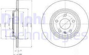 Delphi BG4081 - Тормозной диск abcparts.ee