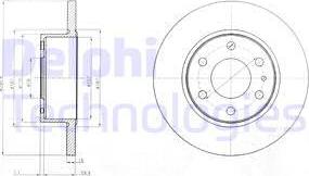 Delphi BG4165 - Тормозной диск abcparts.ee