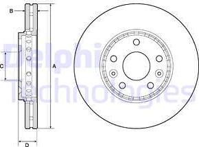 Delphi BG4815C - Тормозной диск abcparts.ee