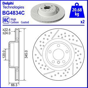 Delphi BG4834C - Тормозной диск abcparts.ee