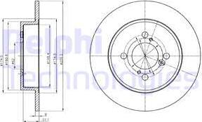 Delphi BG4345 - Тормозной диск abcparts.ee