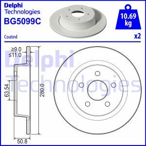 Delphi BG5099C - Тормозной диск abcparts.ee