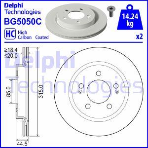 Delphi BG5050C - Тормозной диск abcparts.ee