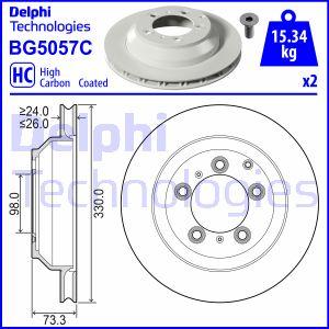 Delphi BG5057C - Тормозной диск abcparts.ee