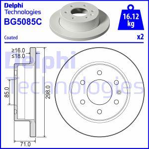 Delphi BG5085C - Тормозной диск abcparts.ee