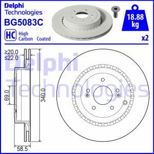 Delphi BG5083C - Тормозной диск abcparts.ee