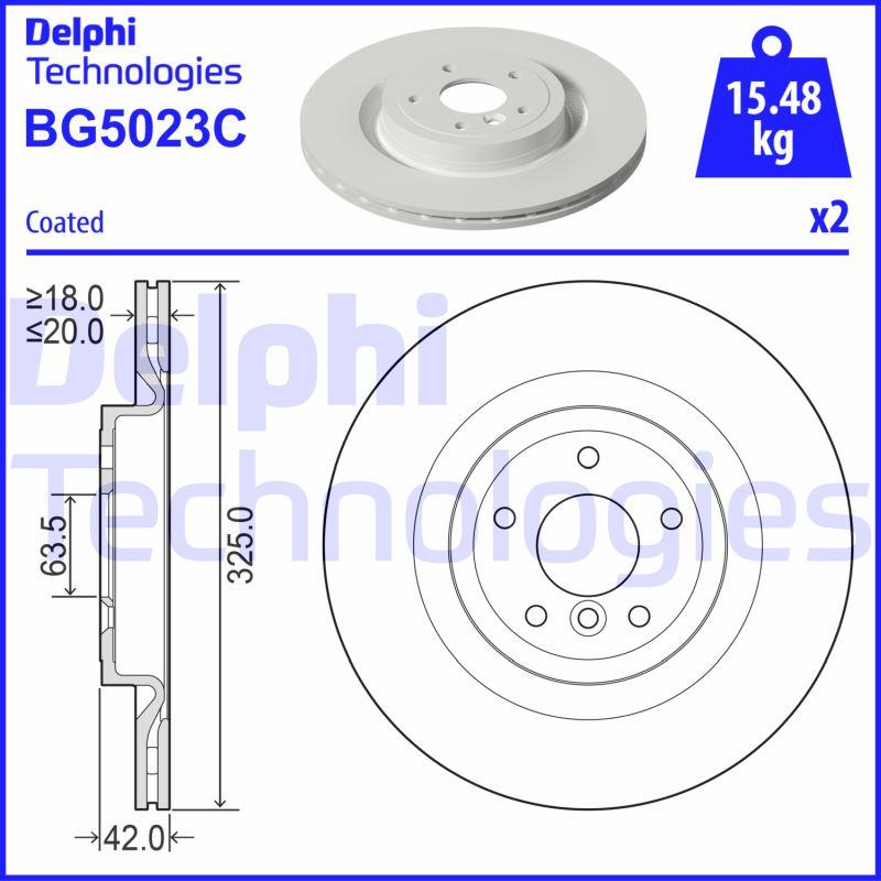 Delphi BG5023C - Тормозной диск abcparts.ee