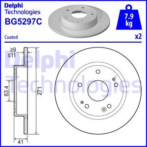 Delphi BG5297C - Тормозной диск abcparts.ee