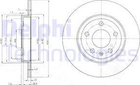 Delphi BG3996 - Тормозной диск abcparts.ee