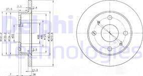 Delphi BG3561 - Тормозной диск abcparts.ee