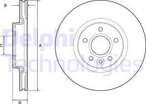 Delphi BG3895 - Тормозной диск abcparts.ee