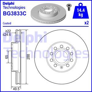 Delphi BG3833C-18B1 - Тормозной диск abcparts.ee