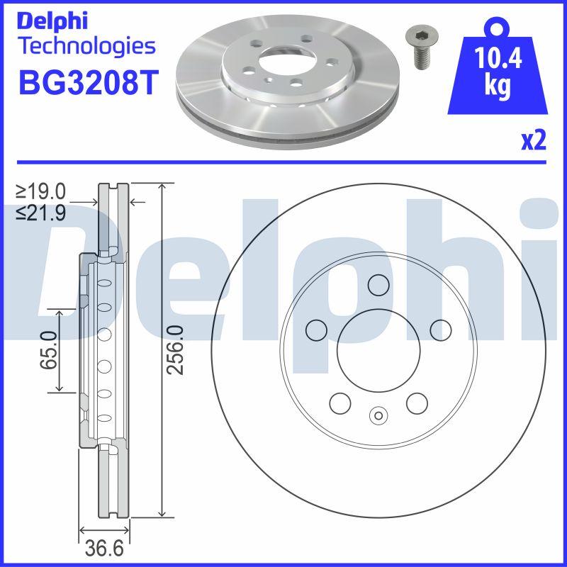 Delphi BG3208T - Тормозной диск abcparts.ee