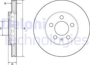 Delphi BG3208 - Тормозной диск abcparts.ee