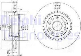 Delphi BG3723 - Тормозной диск abcparts.ee