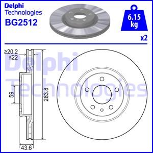 Delphi BG2512 - Тормозной диск abcparts.ee