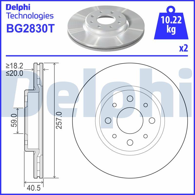 Delphi BG2830T - Тормозной диск abcparts.ee