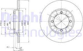 Delphi BG2324 - Тормозной диск abcparts.ee