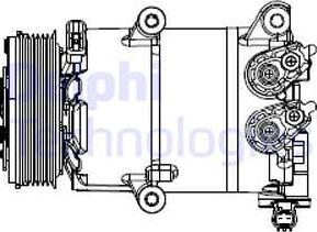 Delphi CS20553 - Kompressor,kliimaseade abcparts.ee