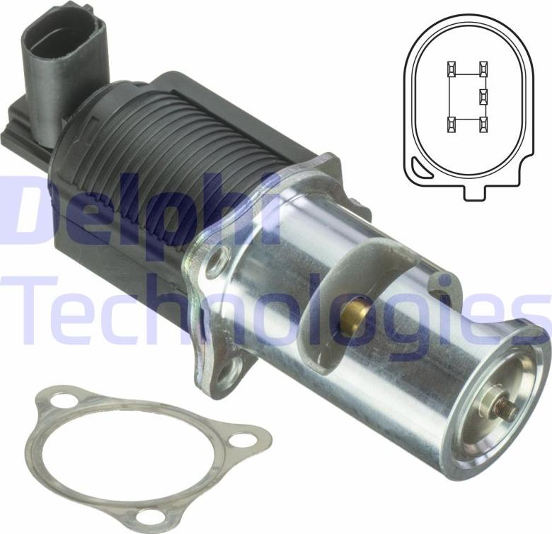 Delphi EG10405-12B1 - Клапан возврата ОГ abcparts.ee