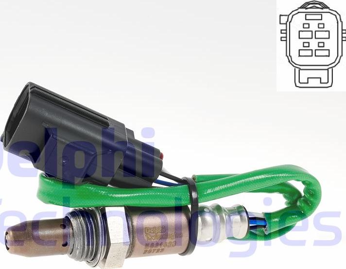 Delphi ES21420-12B1 - Лямбда-зонд, датчик кислорода abcparts.ee