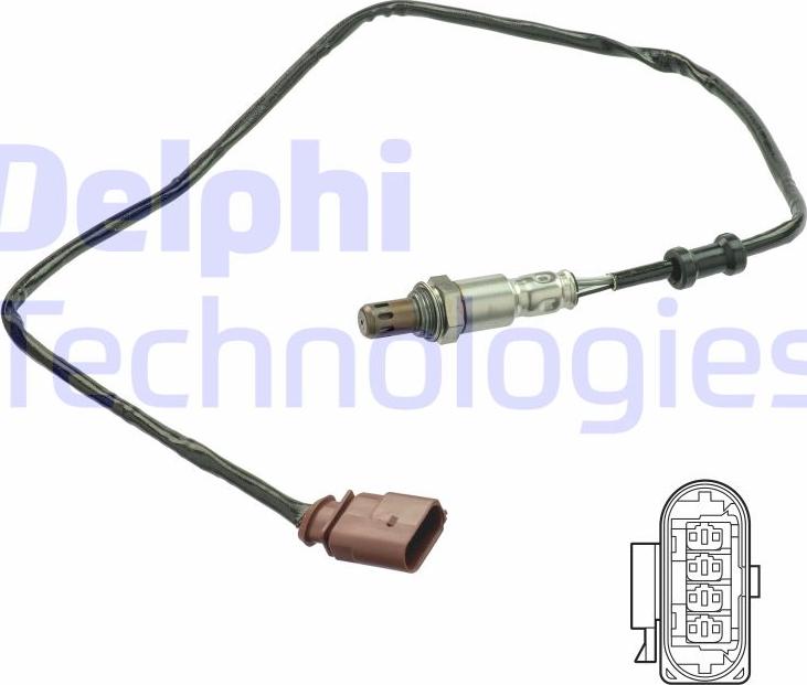 Delphi ES21103-12B1 - Лямбда-зонд, датчик кислорода abcparts.ee