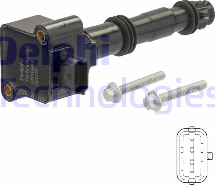 Delphi GN10949-12B1 - Катушка зажигания abcparts.ee