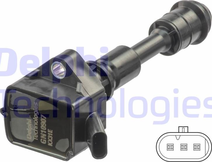 Delphi GN10907-12B1 - Катушка зажигания abcparts.ee