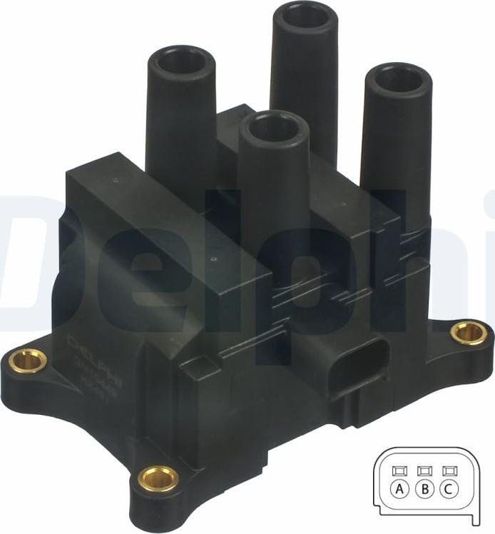Delphi GN10449-17B1 - Катушка зажигания abcparts.ee