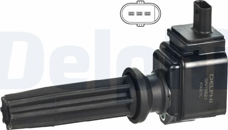 Delphi GN10621-19B1 - Катушка зажигания abcparts.ee
