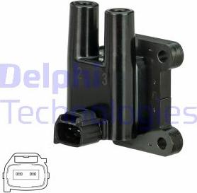 Delphi GN11009-12B1 - Катушка зажигания abcparts.ee