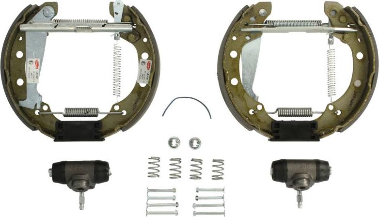 Delphi KP850 - Комплект тормозных колодок, барабанные abcparts.ee