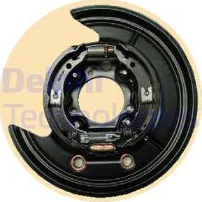 Delphi LG15001 - Комплект тормозных колодок, барабанные abcparts.ee