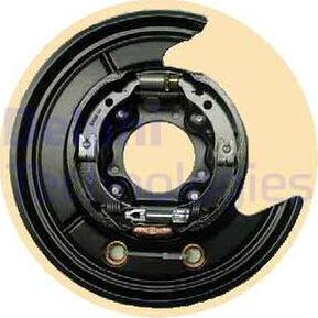 Delphi LG15002 - Комплект тормозных колодок, барабанные abcparts.ee