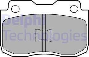 Delphi LP463 - Тормозные колодки, дисковые, комплект abcparts.ee