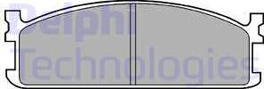 Delphi LP476 - Тормозные колодки, дисковые, комплект abcparts.ee