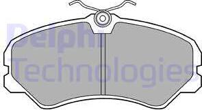 Delphi LP567 - Тормозные колодки, дисковые, комплект abcparts.ee