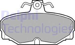 Delphi LP507 - Тормозные колодки, дисковые, комплект abcparts.ee