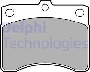 Delphi LP578 - Тормозные колодки, дисковые, комплект abcparts.ee