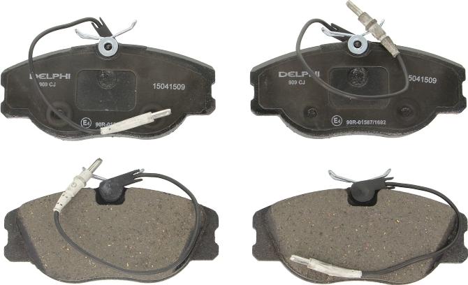 Delphi LP0909 - Тормозные колодки, дисковые, комплект abcparts.ee