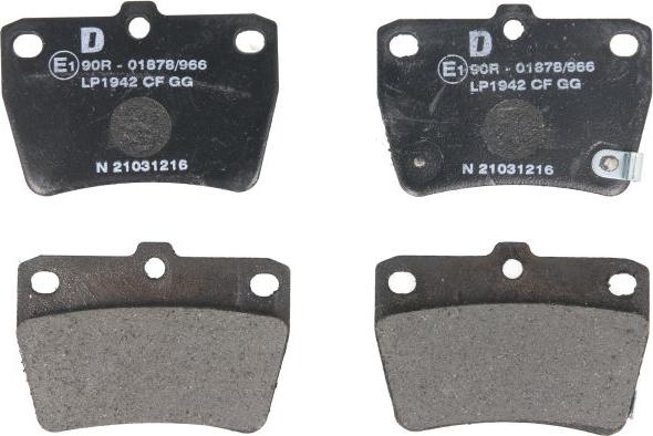 Delphi LP1942 - Тормозные колодки, дисковые, комплект abcparts.ee