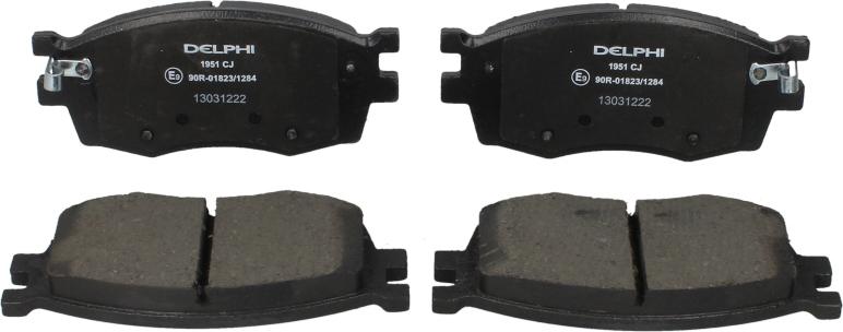 Delphi LP1951 - Тормозные колодки, дисковые, комплект abcparts.ee