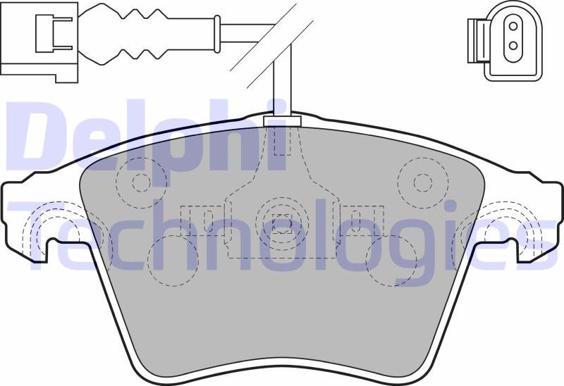 Delphi LP1914 - Тормозные колодки, дисковые, комплект abcparts.ee