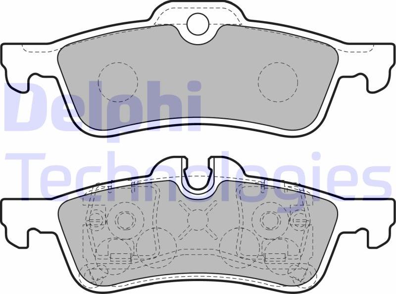 Delphi LP1912 - Тормозные колодки, дисковые, комплект abcparts.ee