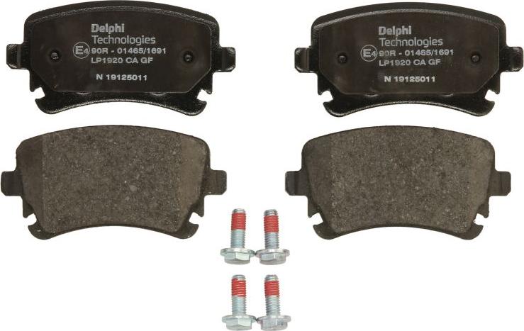 Delphi LP1920 - Тормозные колодки, дисковые, комплект abcparts.ee