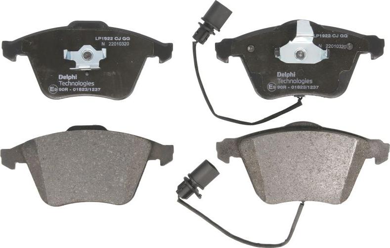 Delphi LP1922 - Тормозные колодки, дисковые, комплект abcparts.ee