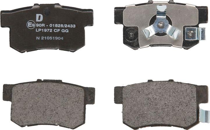 Delphi LP1972 - Тормозные колодки, дисковые, комплект abcparts.ee