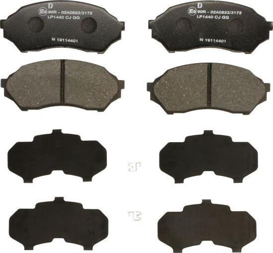 Delphi LP1440 - Тормозные колодки, дисковые, комплект abcparts.ee