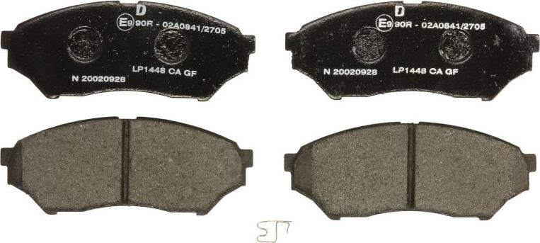 Delphi LP1448 - Тормозные колодки, дисковые, комплект abcparts.ee