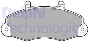 Delphi LP1417 - Тормозные колодки, дисковые, комплект abcparts.ee